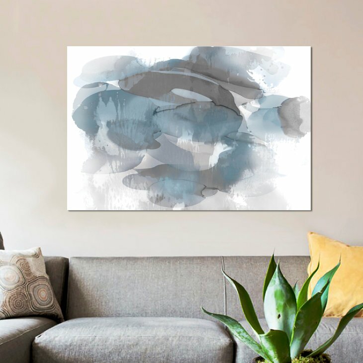12" H x 18" W x 1.5" D Flow I by Kristina Jett - Wrapped Canvas Graphic Art KB2383-A6-B3-P1