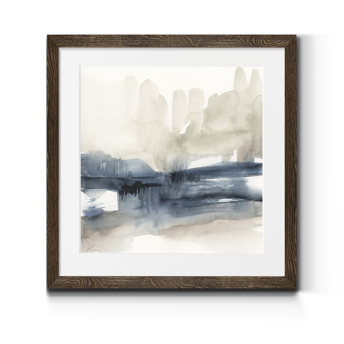 27.5" H x 27.5" W x 1.5" D Fog On The Horizon III - Picture Frame Painting