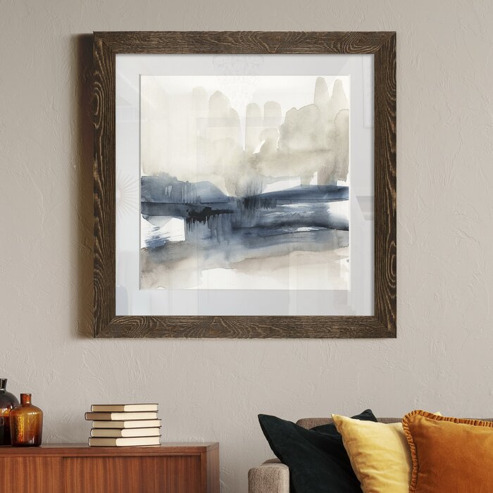 27.5" H x 27.5" W x 1.5" D Fog On The Horizon III - Picture Frame Painting