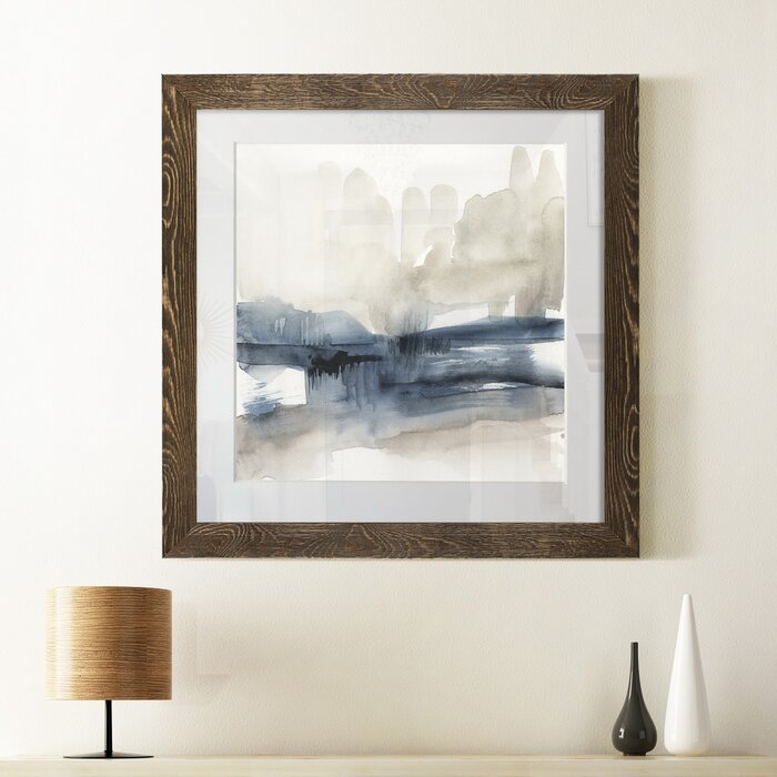 27.5" H x 27.5" W x 1.5" D Fog On The Horizon III - Picture Frame Painting