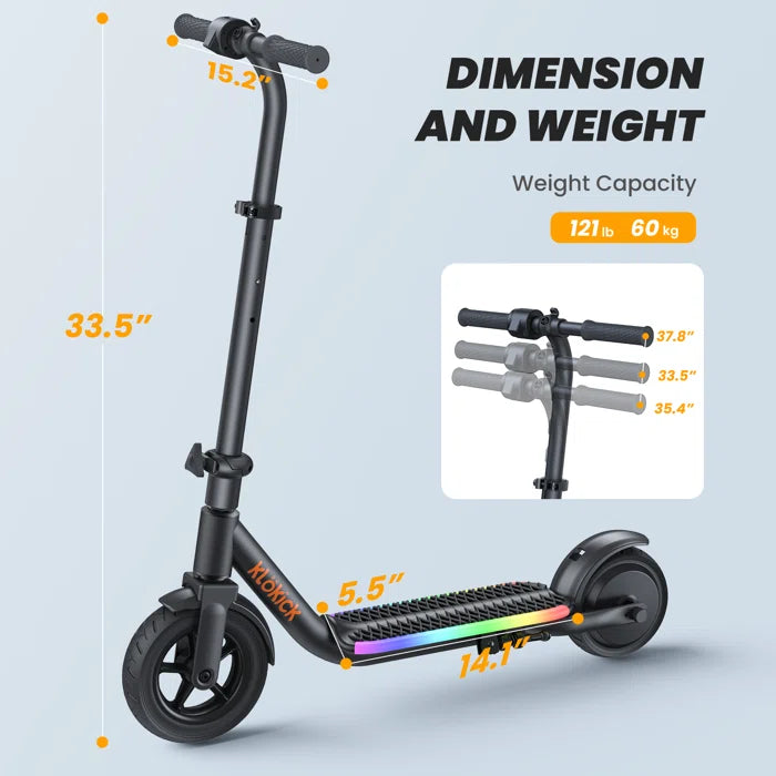 Black Foldable Electric Kick Scooter