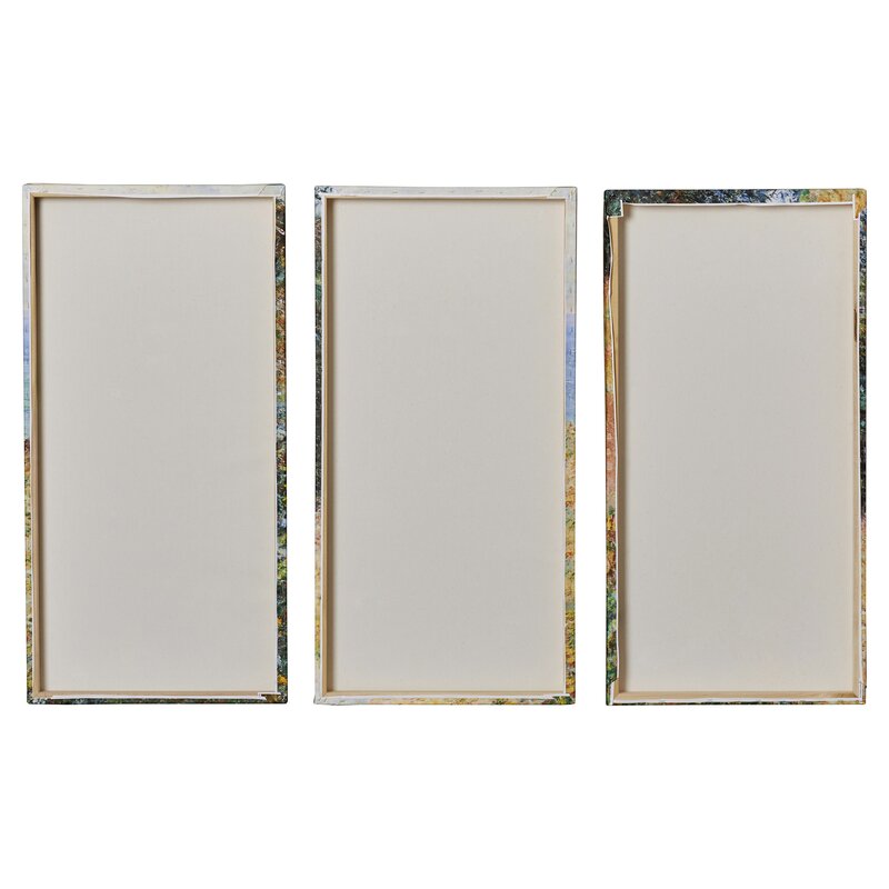 36" H x 54" W x 2" D Footpath by Claude Monet - 3 Piece Wrapped Canvas Photograph Set KB758