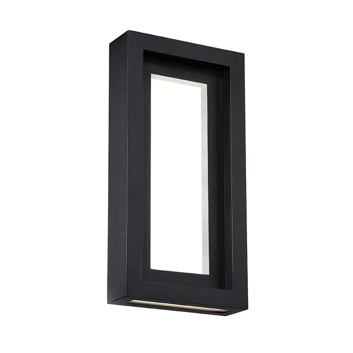 16" H x 8" W x 3" D Fort Hamilton Black Outdoor Flush Mount