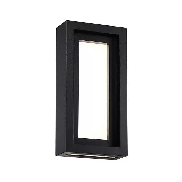 16" H x 8" W x 3" D Fort Hamilton Black Outdoor Flush Mount