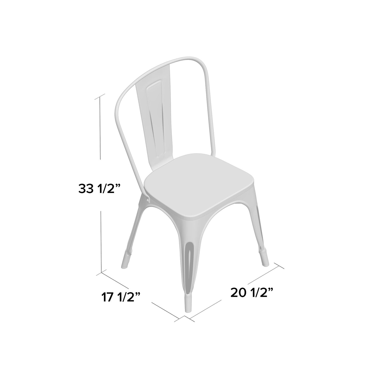 Fortuna Slat Back Stacking Side Chair (Set of 2) CL329
