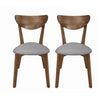 Fortunato Side Chair in Natural Walnut (Set of 2) #HA301