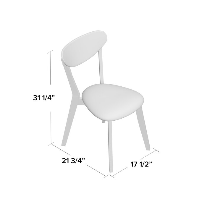 Fortunato Side Chair in Natural Walnut (Set of 2) #HA301