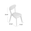 Fortunato Side Chair in Natural Walnut (Set of 2) #HA301
