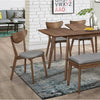 Fortunato Side Chair in Natural Walnut (Set of 2) #HA301