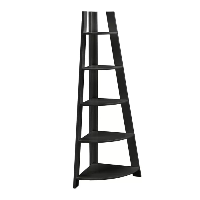 Black Fossum 63.18'' H x 29.72'' W Corner Bookcase