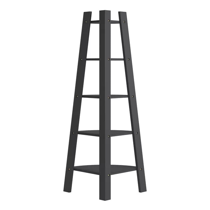 Black Fossum 63.18'' H x 29.72'' W Corner Bookcase