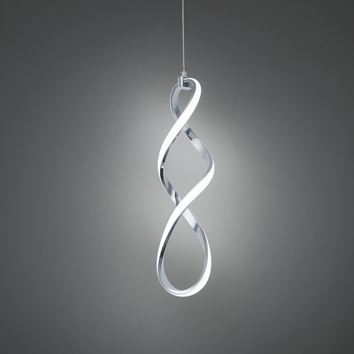 21" W x 5'' D x 20.5'' H Fralick 1 Light Unique Geometric LED Pendant