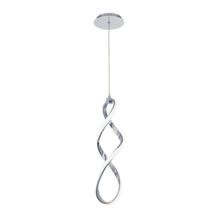 21" W x 5'' D x 20.5'' H Fralick 1 Light Unique Geometric LED Pendant