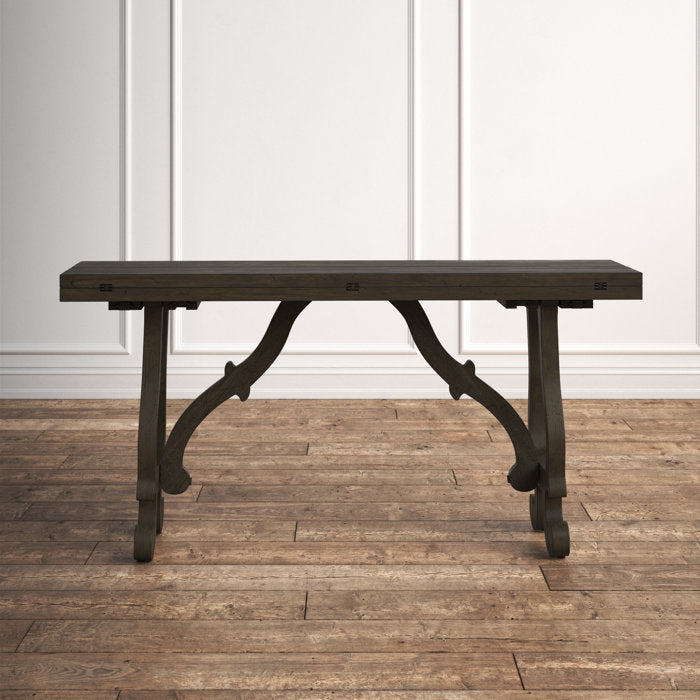Natural Brown Francesca Solid Wood Console Table