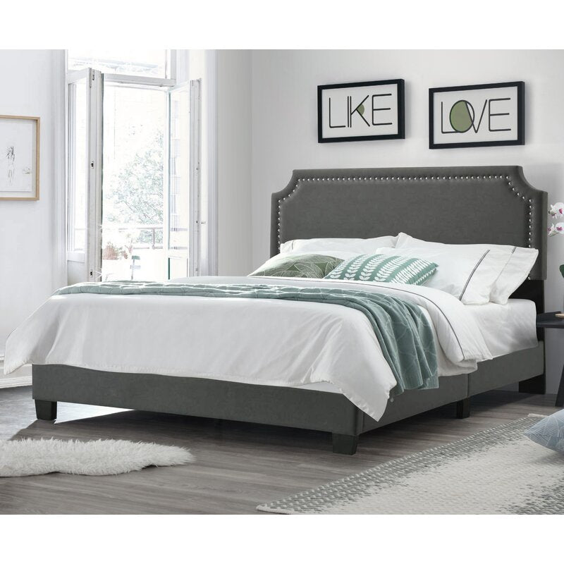 Dark Gray Fredson Full / Double Upholstered Low Profile Standard Bed CYB844