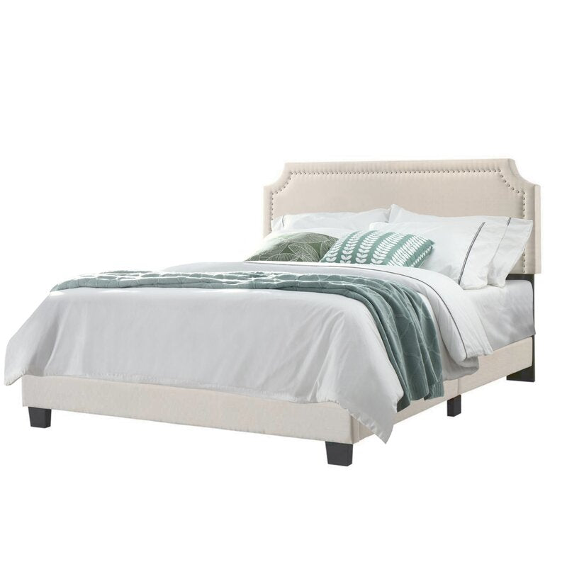Beige Fredson King Upholstered Low Profile Standard Bed CYB960