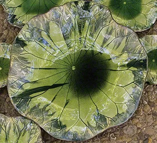 6" W x 1.5" D Free Formed Handmade Ceramic Floral And Botanical Wall Decor