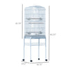 White Freelon 60.25'' Steel Dome Top Floor Bird Cage with Wheels KB689