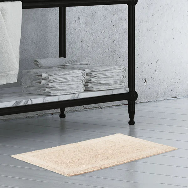 French Connection Hearn Rectangle Cotton Blend Bath Rug 17"x24", 2 rugs