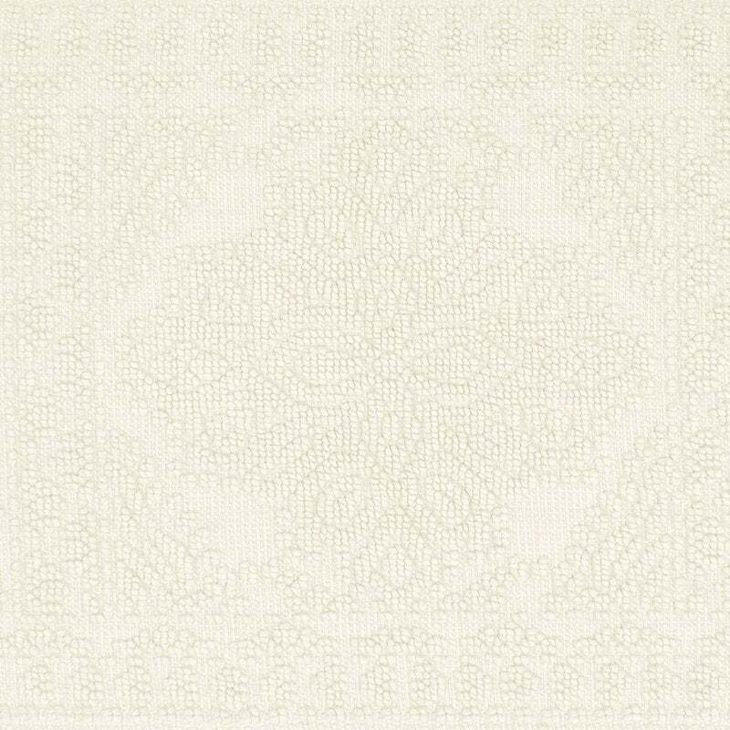 17" W x 24" L Navy, Ivory French connection Feikert Rectangular 100% Cotton Solid Bath Rug,