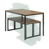 Frida 3 Piece Dining Set, Black/Rich Brown (#K2740)