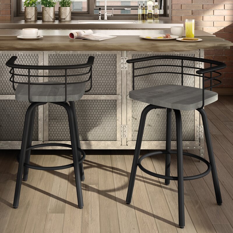 Friedell Bar Swivel Stool, Set of 2 (in 2 BOXES)
