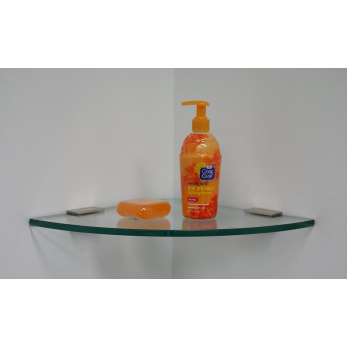 8" Brushed Nickel Frye Shower Shelf, (Set of 2)