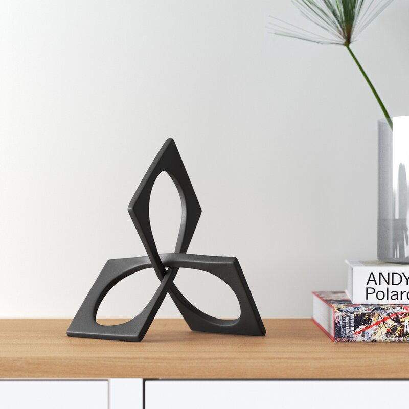 Black Fulk Linked Square Decor Sculpture, 5.5'' x 9'' x 9''