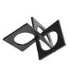 Black Fulk Linked Square Decor Sculpture, 5.5'' x 9'' x 9''