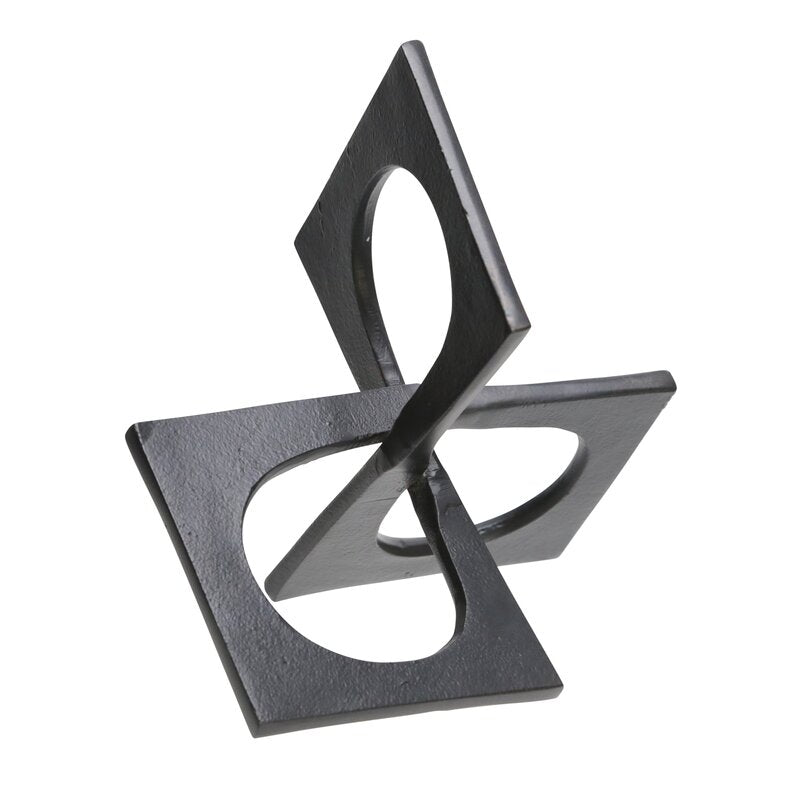 Black Fulk Linked Square Decor Sculpture, 5.5'' x 9'' x 9''