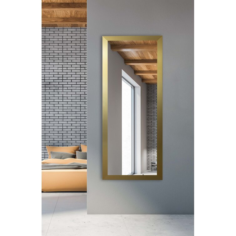 59" H x 20" W x 0.75" D Matte Gold Fulkerson Modern & Contemporary Full Length Mirror