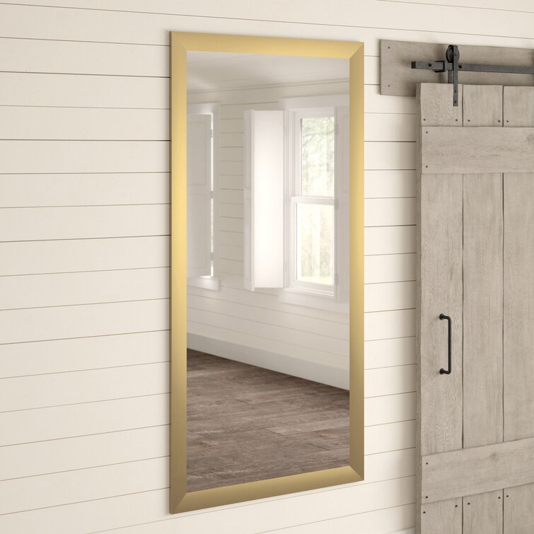 59" H x 20" W x 0.75" D Matte Gold Fulkerson Modern & Contemporary Full Length Mirror