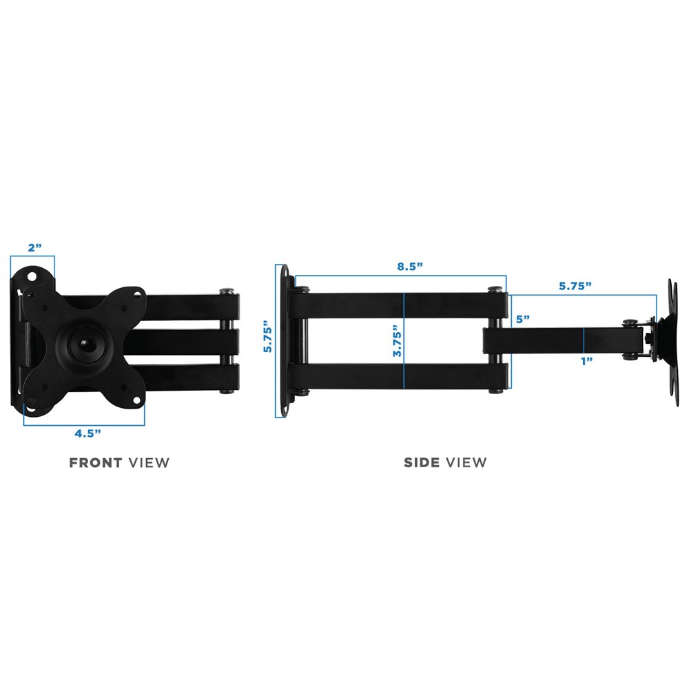 Black Full Motion TV Wall Mount for 19"-40" Screens K7772
