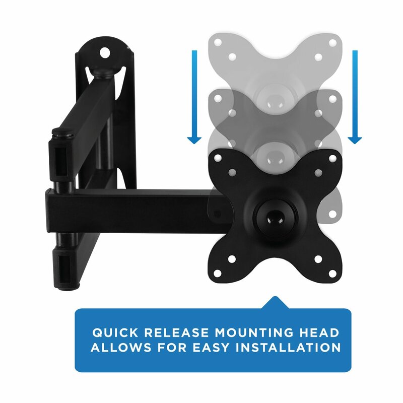 Black Full Motion TV Wall Mount for 19"-40" Screens K7772