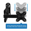 Black Full Motion TV Wall Mount for 19