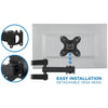 Black Full Motion TV Wall Mount for 19
