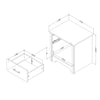 Black Fusion 1 - Drawer Nightstand CL273