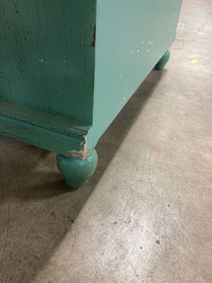 36" Two Door Cabinet, in Bayberry Blue Rub AS-IS OP030
