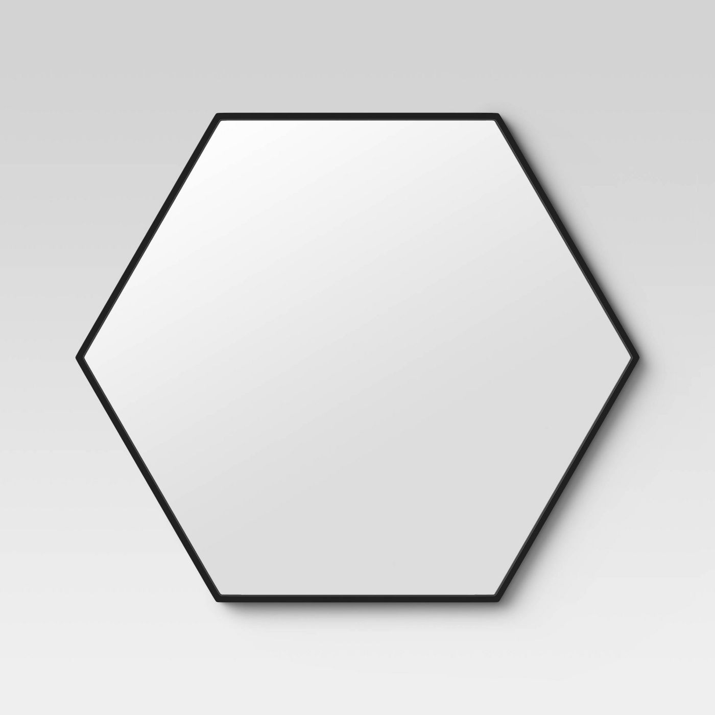 30" x 26" Metal Hexagon Mirror MDF Back K7306