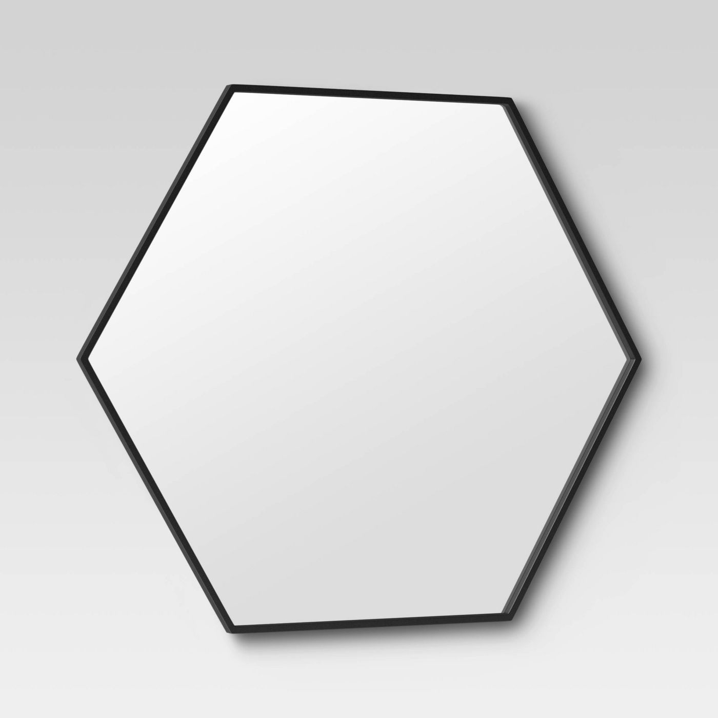 30" x 26" Metal Hexagon Mirror MDF Back K7306