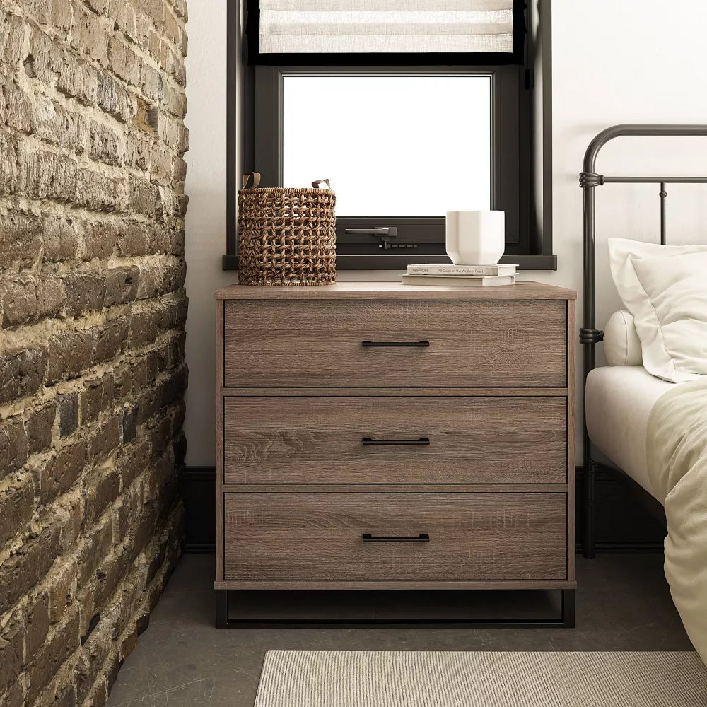 Mixed Material 3 Drawer Dresser