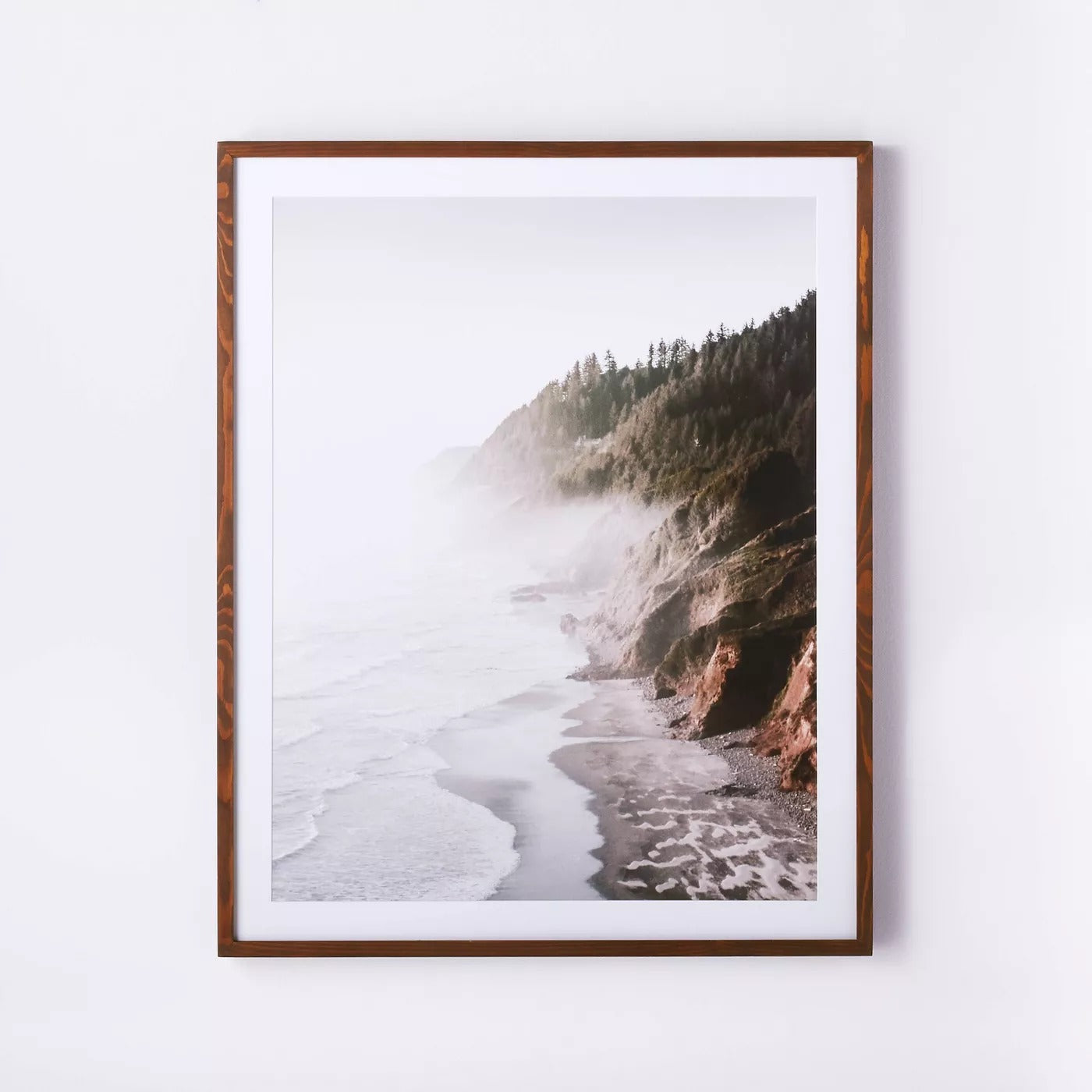 30" x 36" Foggy Oceanside Trees Framed Wall Art - Threshold™ designed with Studio McGee KBO336