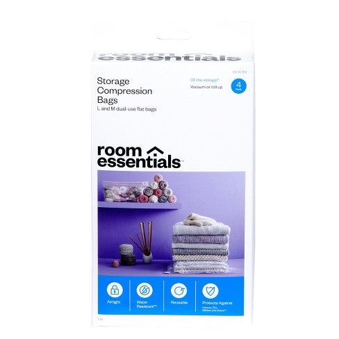 4 Compression Bags Combo Clear - Room Essentials™ TJ168