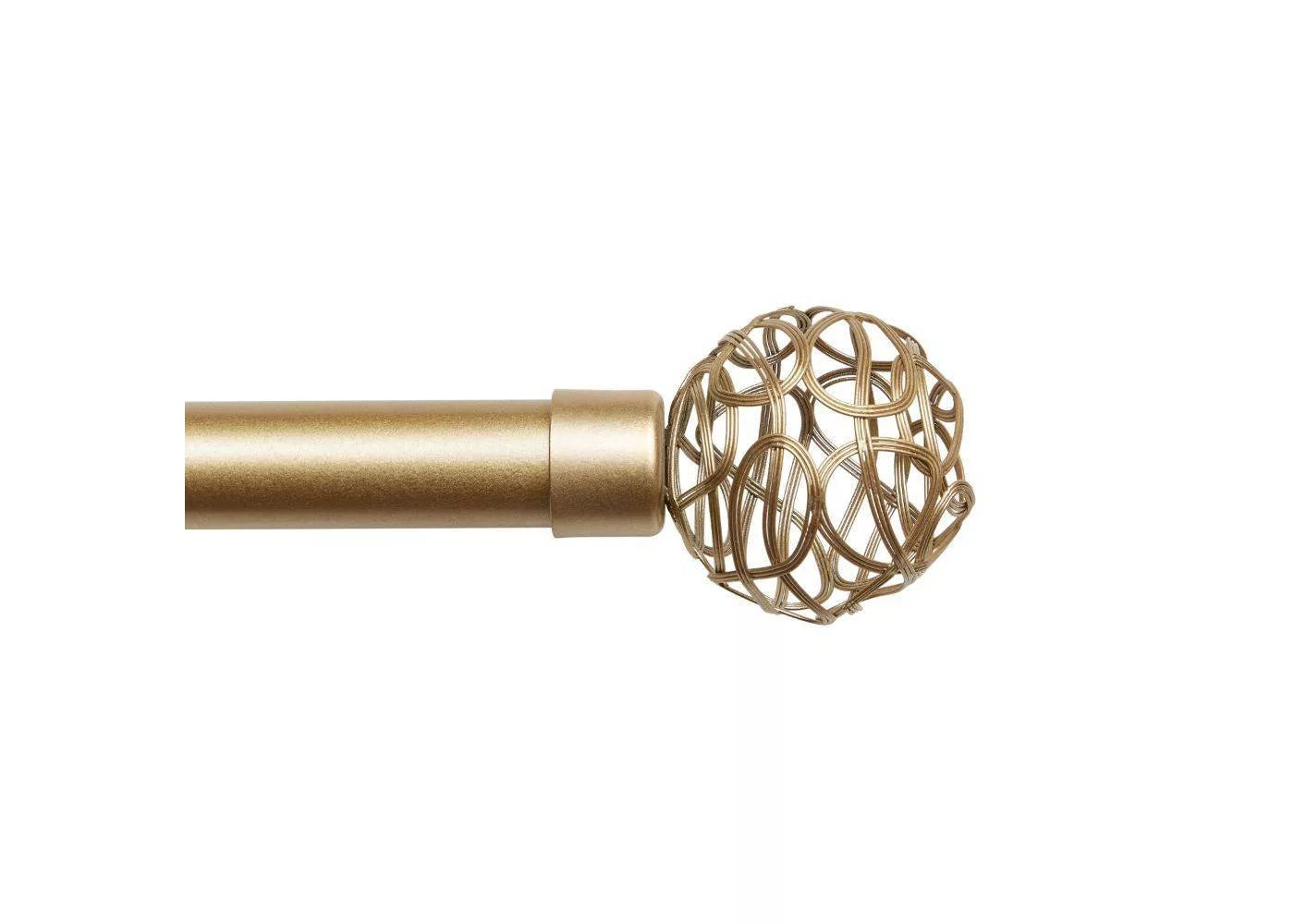 66"-120" Adjustable Catherine Curtain Rod and Finial Set - Exclusive Home