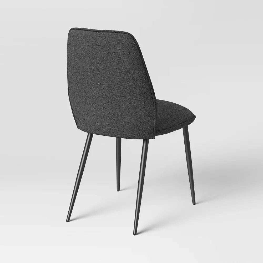 2pk Candelaria Upholstered Dining Chairs Dark Gray