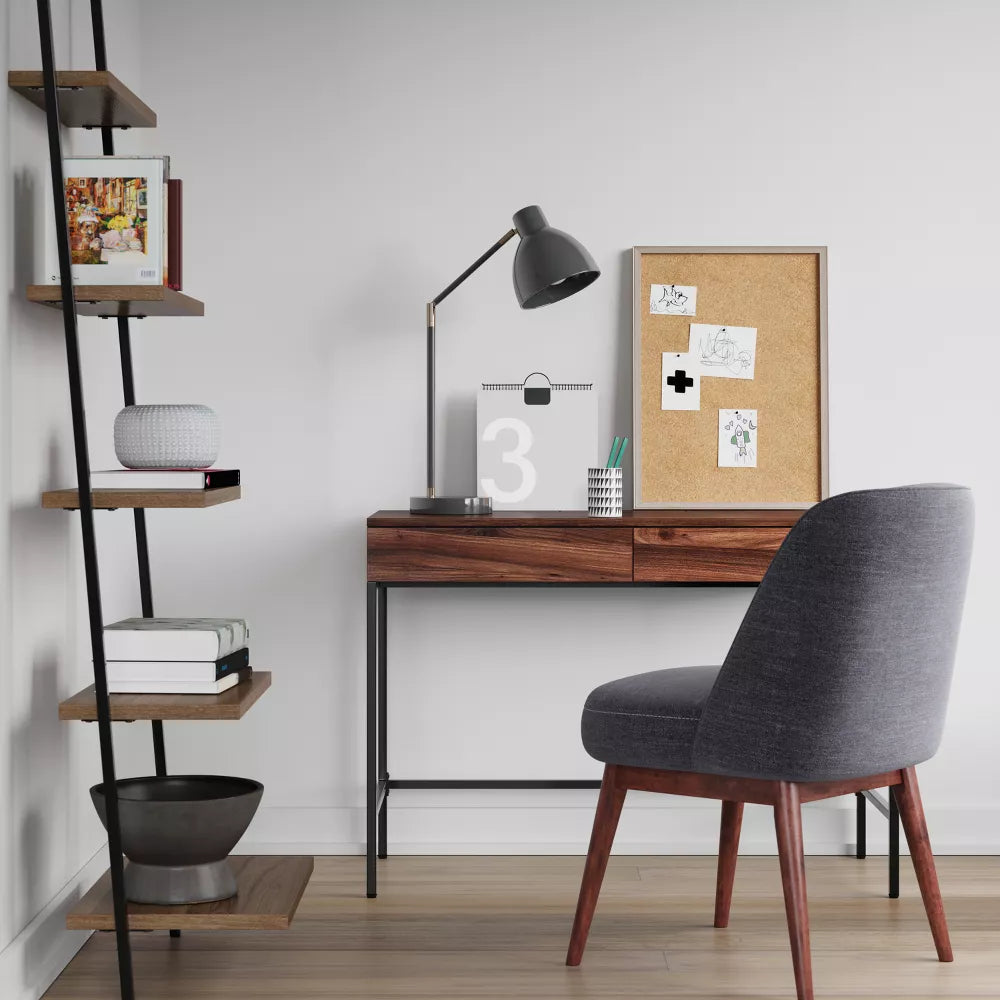 72" Loring 5 Shelf Leaning Bookshelf