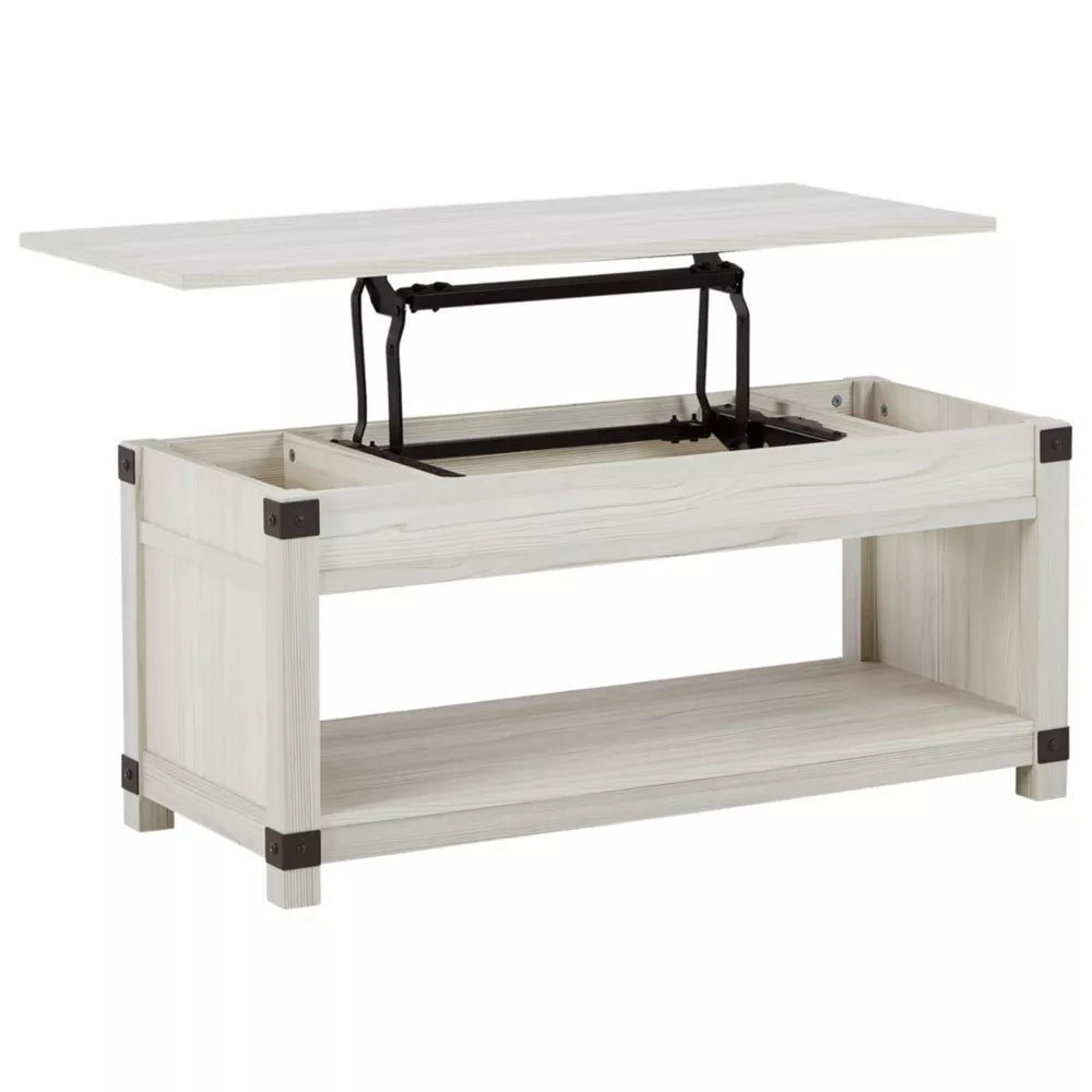 Bayflynn Rectangle Lift Top Cocktail Table White