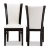 Load image into Gallery viewer, Set of 4 Adley Modern Faux Leather Dining Chairs White/Dark Brown 2006 (2 boxes)