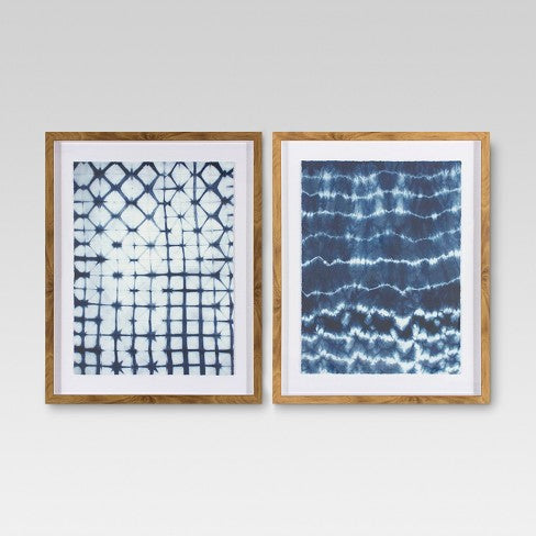 4pk Shibori Wall Art - Threshold