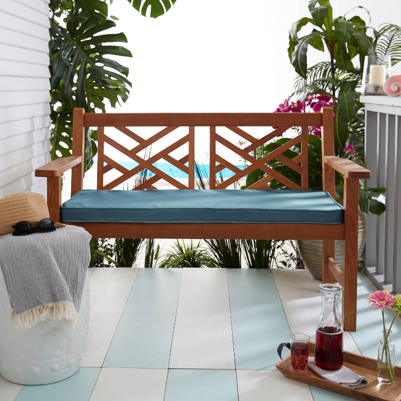 48" x 17" x 2" Indoor/Outdoor Corded Bench Cushion